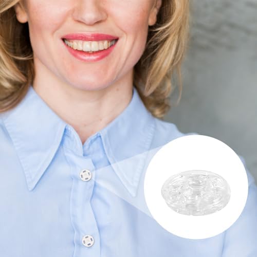 Salbsever 120 Sets Clear Plastic Snap Buttons for Sewing
