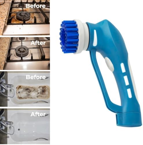 RICHOOSE Cordless Electric Scrubber with 4 Replaceable Heads