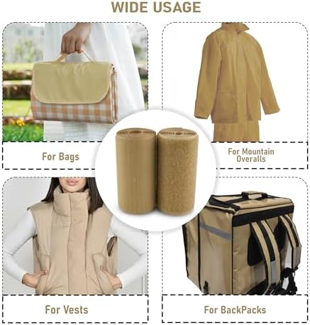 Lakesstory 4 Inch Beige Hook Loop Tape Set