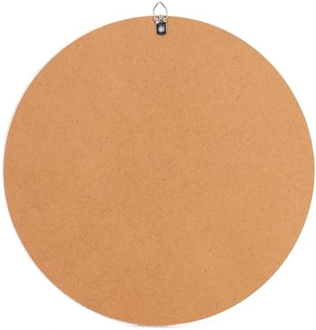 Boho 12 Inch Round Wooden Bead Hanging Mirror