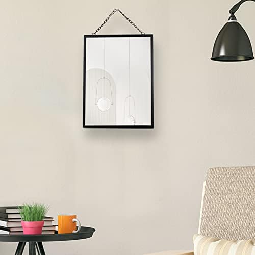 EMAISON Black Hanging Mirror 12x16 Inch Rustic Wall Decor