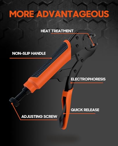 HAPDEN Heavy Duty Adjustable Snap Setter Tool with 40 Sets of 15mm Snaps