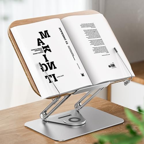 Ergonomic 360 Swivel Book Stand for Reading