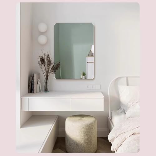 Simple HD White Bathroom Mirror with Aluminum Frame 1