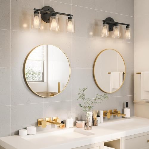 SNUGACE 24 Gold Framed Round Wall Vanity Mirror