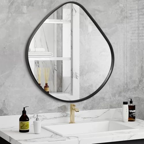 Modern Irregular Metal Framed Wall Mirror