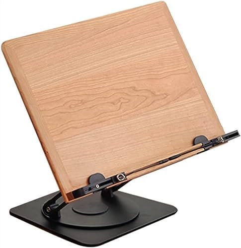 Yuidaaavzz Walnut Book Stand with 360 Rotate