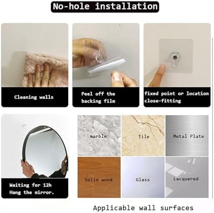 HD Bathroom Mirror 40x60cm Modern Black Wall Mount