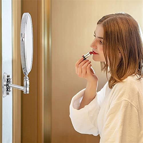 KEYQEEN Wall Mounted Double Sided Mirror with 10X Magnification