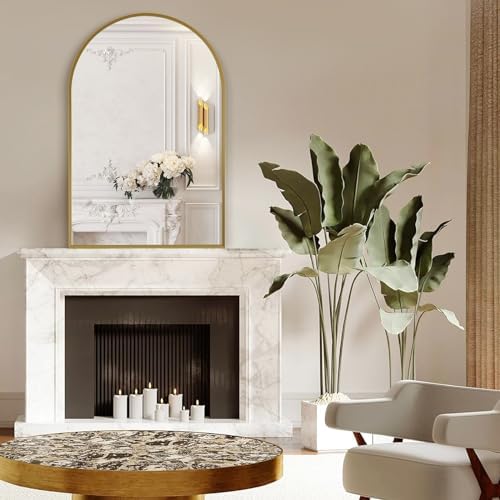 20 x 30 Gold Arched Mirror for Bathroom and Living Room
