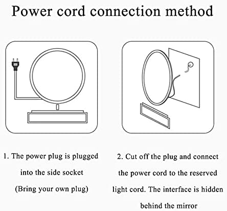 Round LED Bathroom Mirror with Touch Switch and Anti-Fog Light