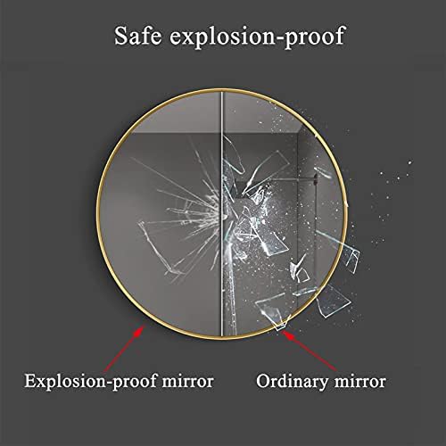 Chrome Wall-Mounted Round Vanity Mirror with Large Metal Frame 1