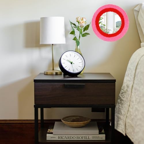 LuHeToz 88 Inch Round Flannel Mirror