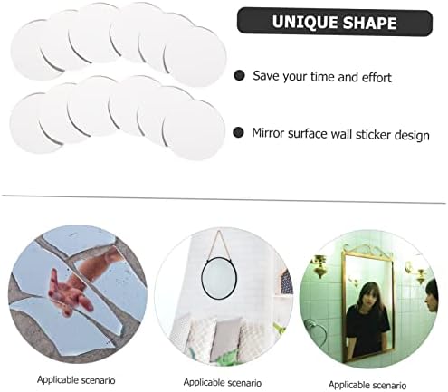 PRETYZOOM 30pcs Acrylic Mirror Wall Stickers