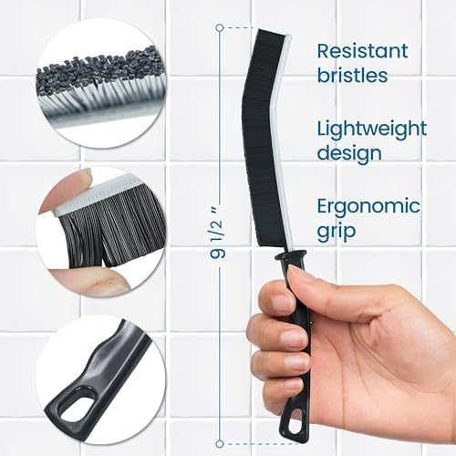 Artkissa 4PCS Hard Bristle Crevice Brush with Hooks