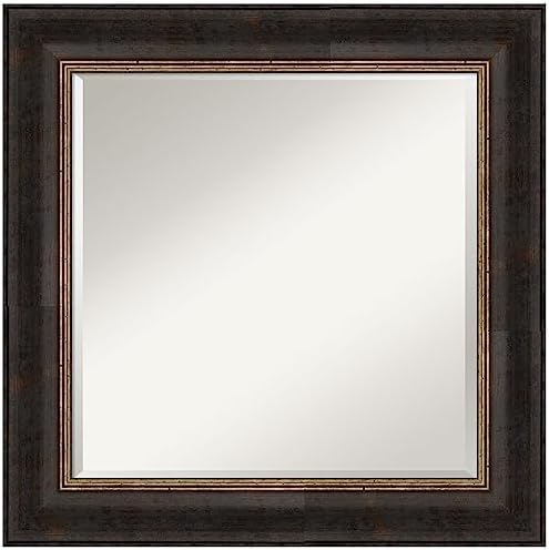 Amanti Art Black Bathroom Mirror 26x26 with Traditional Frame