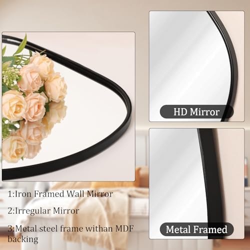 Modern Irregular Metal Framed Wall Mirror