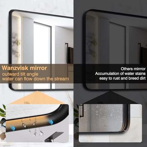 Wanzvisk Black Framed Mirror 40x30 Inch
