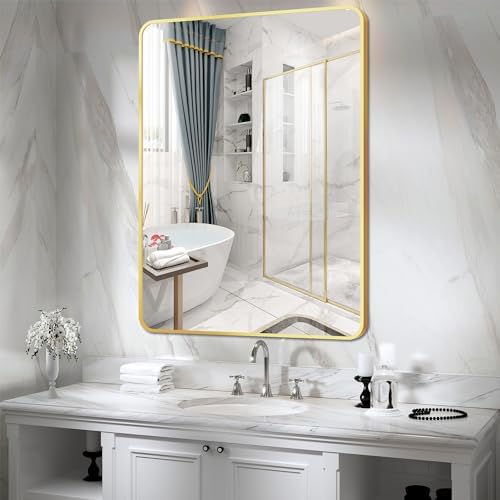 Gold Wall Mirror 30x40 Inch Bathroom Vanity Mirror