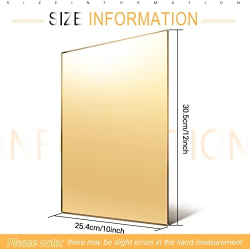 3 Pcs Gold Acrylic Mirror Sheets for Home Crafts