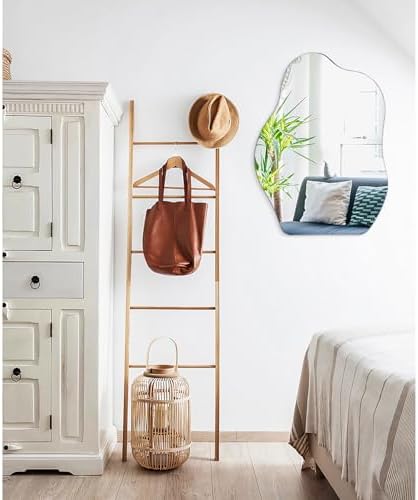 Lzuso Asymmetrical Cloud Wall Mirror Decor