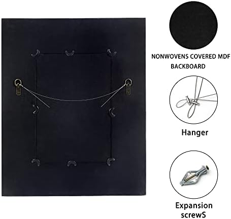 NewCosmos White Rectangle Mirror with Rivet Design