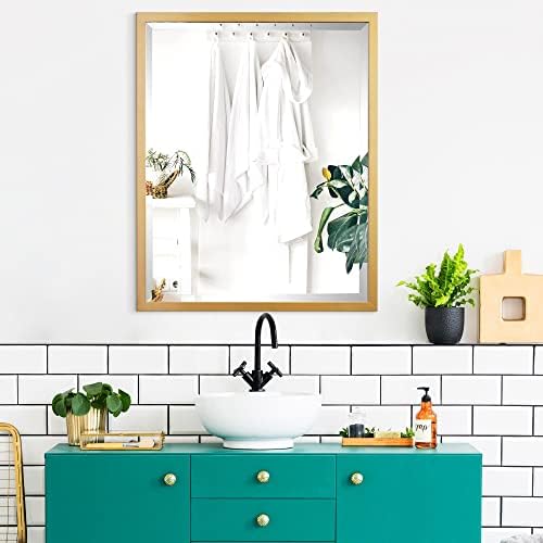 Head West 24x30 Inch Beveled Edge Framed Vanity Mirror