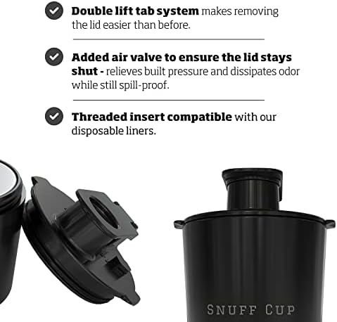 Snuff Cup Pro Spittoon with Can Opener and Storage