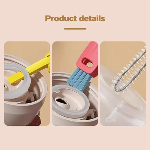 3PCS 3 in 1 Cup Lid Cleaning Brush Set Pink 1