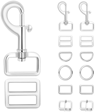 CooBigo 1 Inch Metal Buckle Set for Dog Collars and Crafts