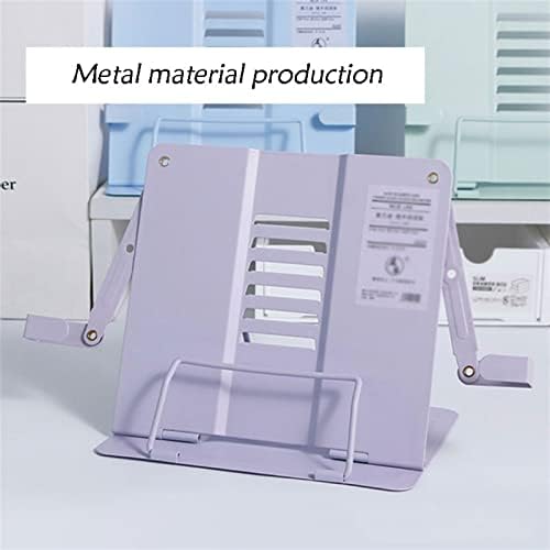 ZTHYSHXA Purple Cookbook Stand Adjustable Metal Book Holder