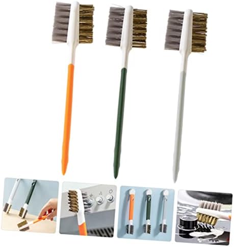 Alipis 3 Pcs Double-Ended Gas Stove Cleaning Brush