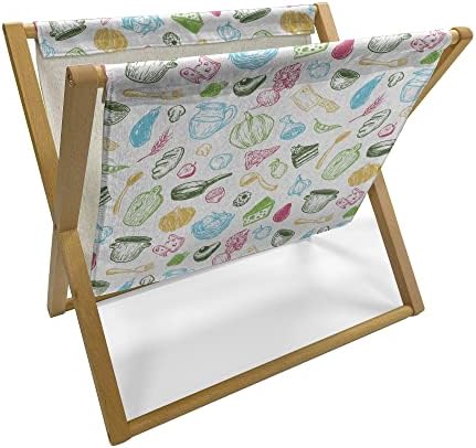 Lunarable Vegetables Magazine Book Holder 22x19 Multicolor