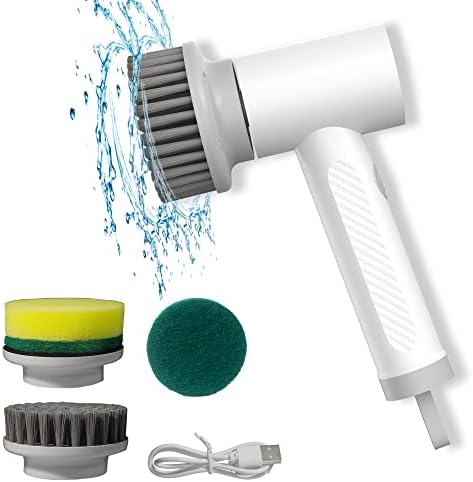 Amvnotia Electric Spin Scrubber with 3 Brush Heads and 2 Speeds