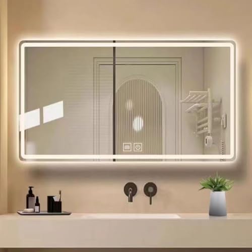 HTLTGBAM Smart Vanity Mirror with Defog and Tri-Colour Light