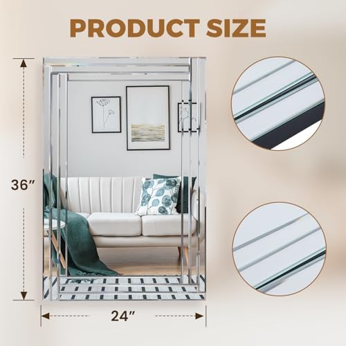 QDSSDECO Rectangular Wall Mirror 24x36