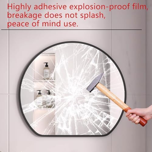 Stylish 50x42cm Bathroom Mirror with Metal Frame
