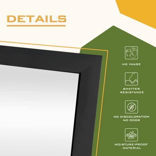 NicBex Full Length Door Mirror 51x16 Black