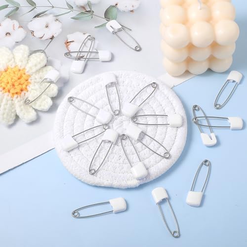 Nogeqi 50 Pcs Safety Pins with Locking Closures