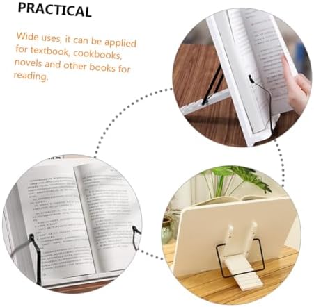 KALLORY Adjustable Wooden Book Stand for Reading and Display 1