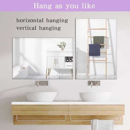 DOIMUSIM Frameless Mirror 14x18 Inch Wall Mount 1