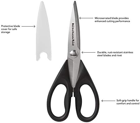 KitchenAid Classic Can Opener Bottle Opener with Shears 834-Inch Black