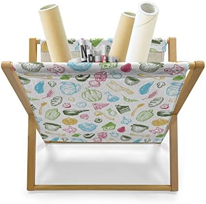 Lunarable Vegetables Magazine Book Holder 22x19 Multicolor