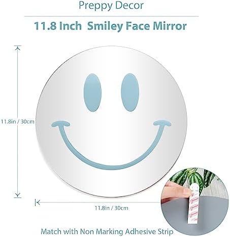 Dremisland Wall Mirror Preppy Decor Blue