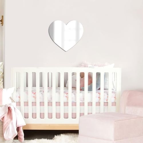 DARENYI Heart Shaped Wall Mirror Tile 12x116inches