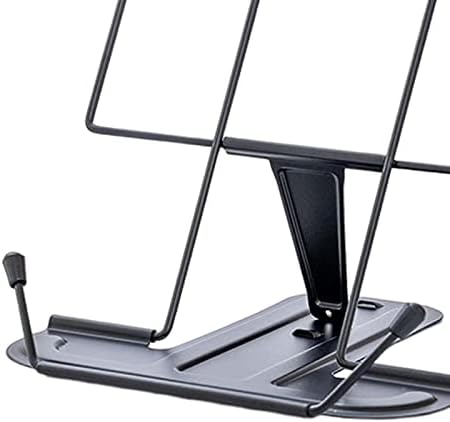 Portable Foldable Adjustable Metal Cookbook Stand Black 1