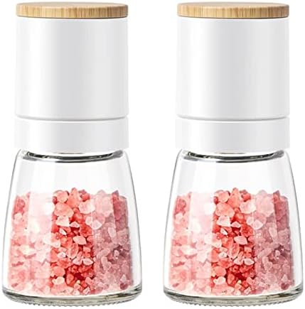 LEIXIUSM Refillable Pepper Mill 2pc Ceramic Grinders 1