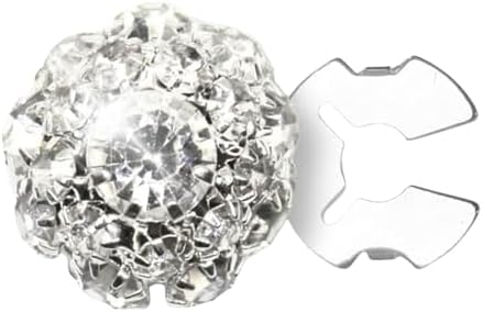 Stylish Rhinestone Button Covers for Women Men Silver