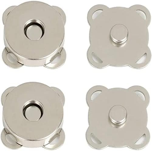 CooBigo Silver Magnetic Snaps 15mm for Purses and Craft