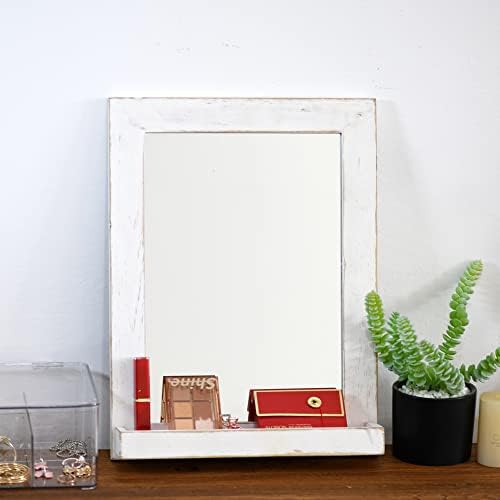 Funerom Farmhouse Wall Mirror with Shelf